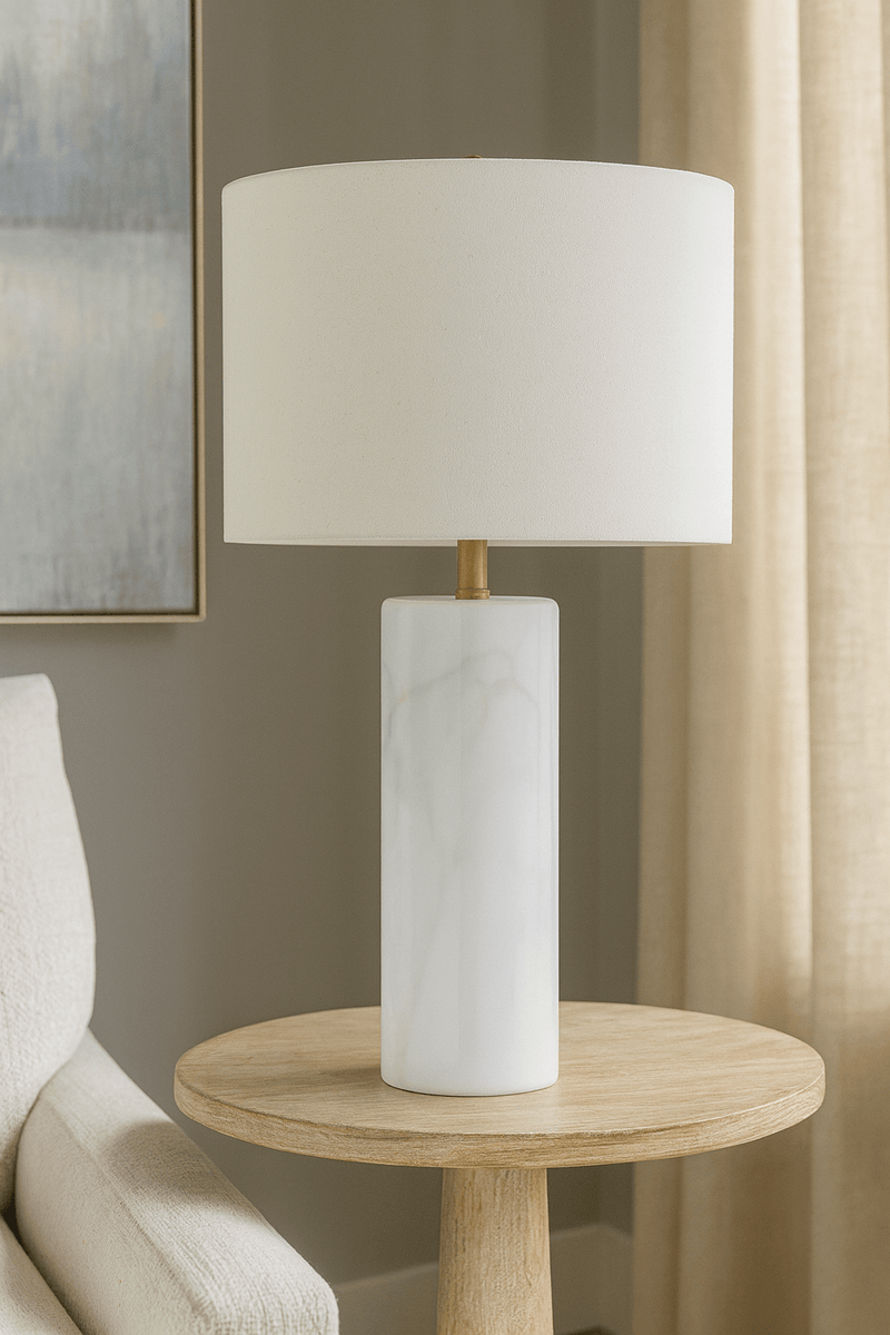 Echo Grey Marble Table Lamp - Al Rugaib Furniture