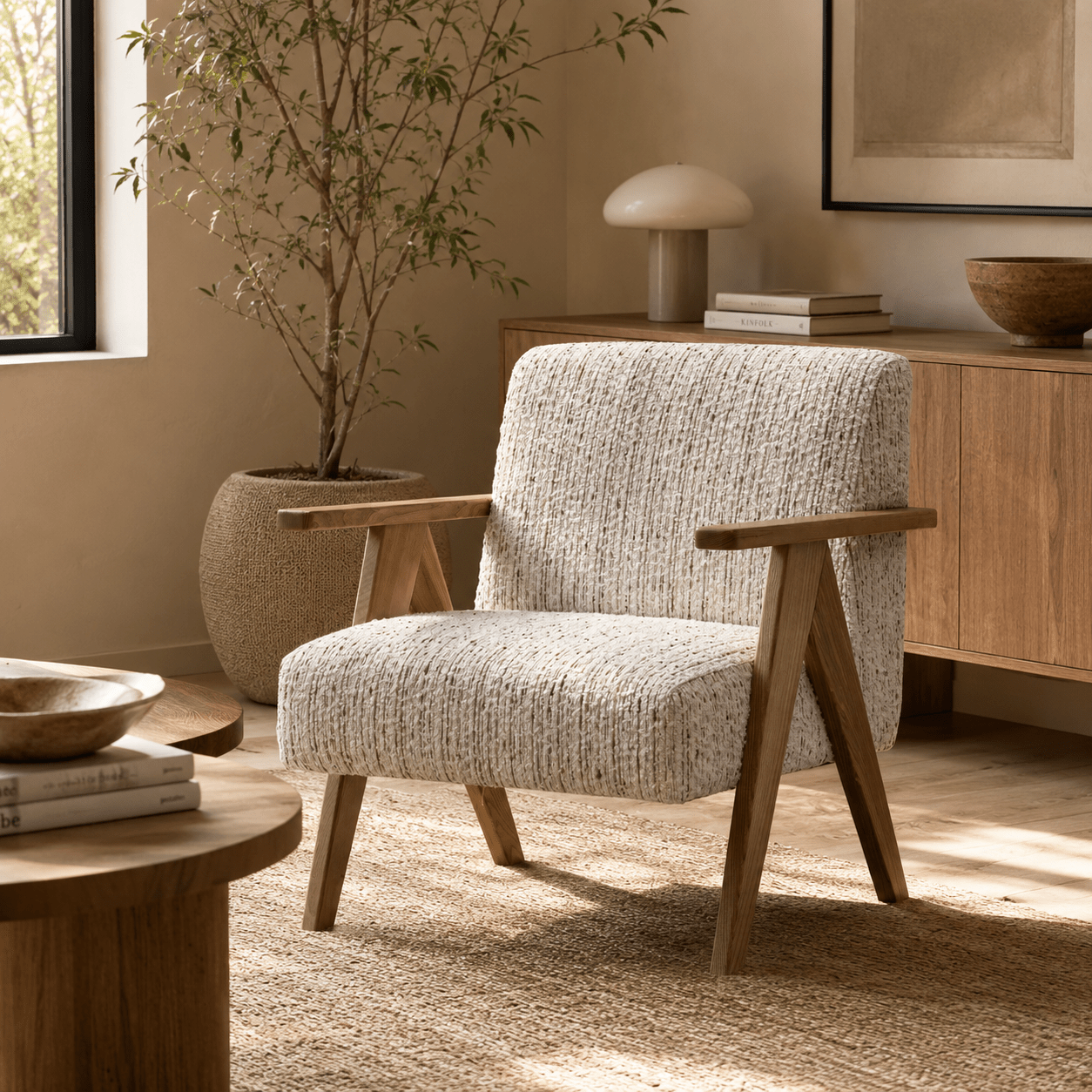 Echo Light Wood Accent Chair Chairs| Roots Furniture