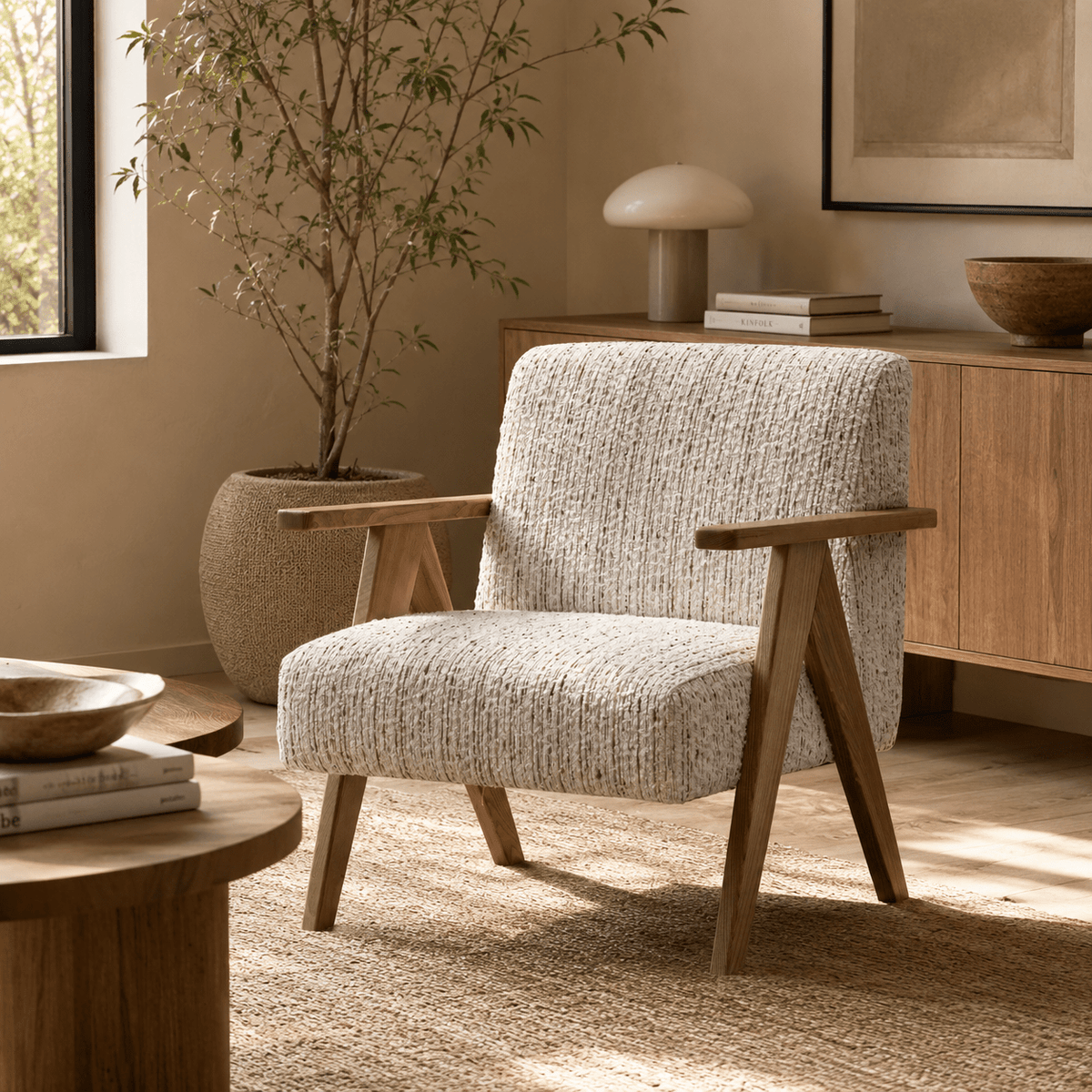 Echo Light Wood Accent Chair Chairs| Roots Furniture