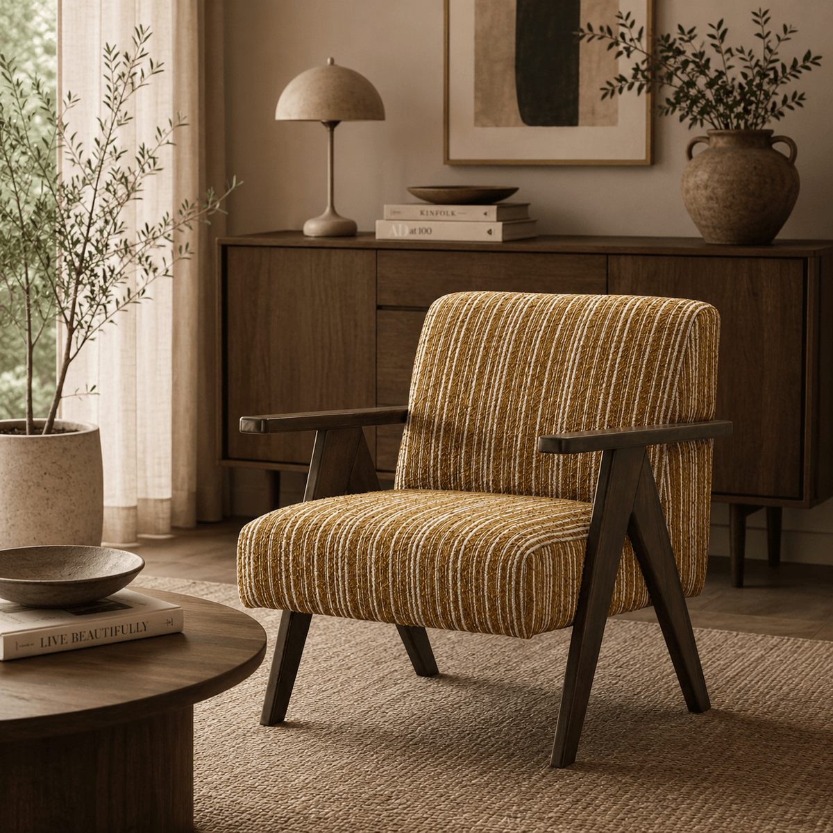 Echo Patterned Accent Chair Chairs| Roots Furniture