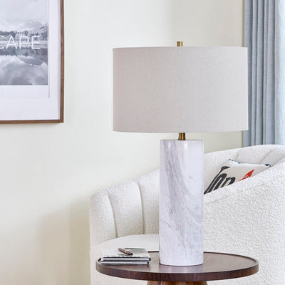Echo White Marble Table Lamp - Al Rugaib Furniture