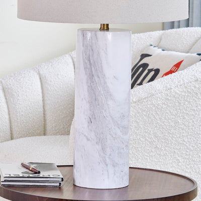 Echo White Marble Table Lamp - Al Rugaib Furniture