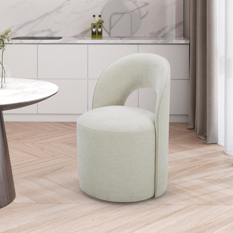 Echo White Swivel Dining Chair - Al Rugaib Furniture