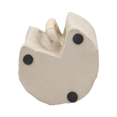 Ecomix, 12" Crafted Vase W Handle, Ivory - Al Rugaib Furniture