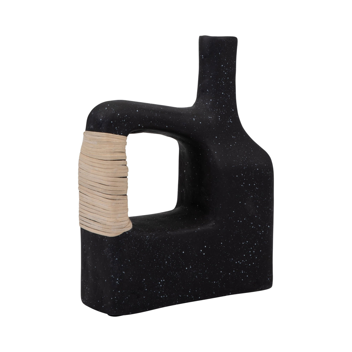 ECOMIX, 13" TRENDY VASE, BLACK Vases and Jars| Sagebrook Home
