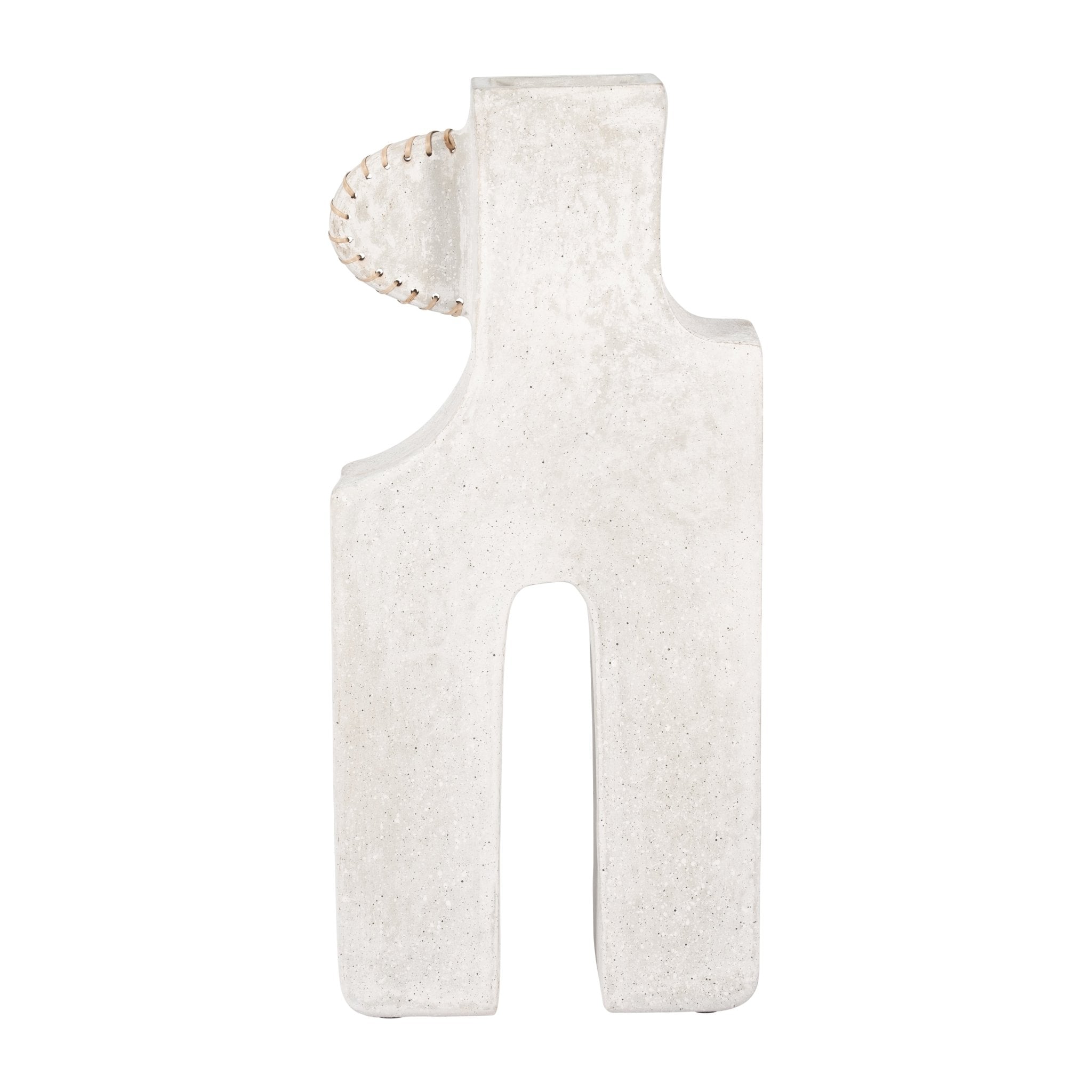 Ecomix, 13"H Abstract Vase, Antique White Vases and Jars| Sagebrook Home