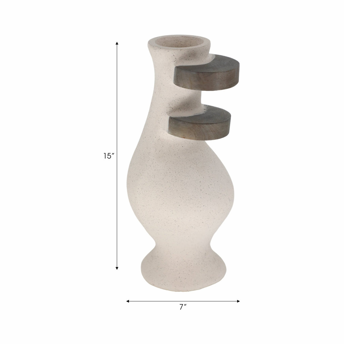 Ecomix, Abstract Vase, Ivory Vases and Jars| Sagebrook Home