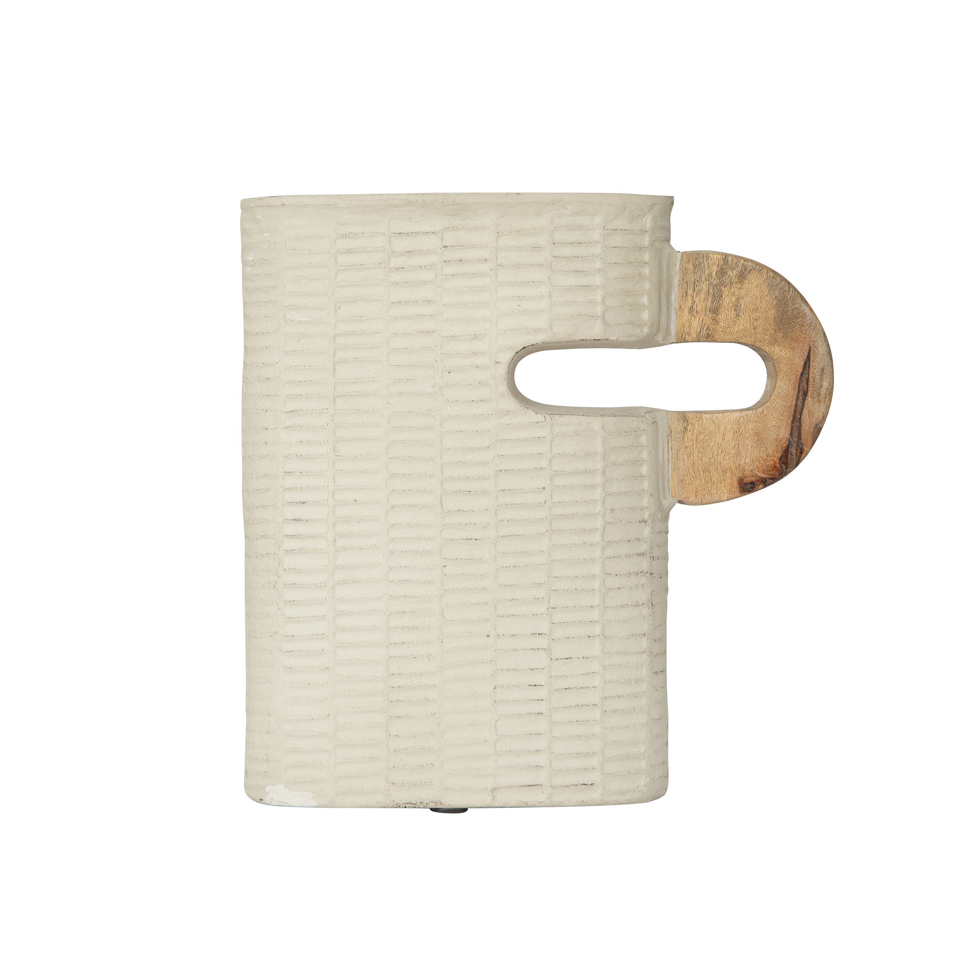 Ecomix Bidge Vase With Wooden Handle Small Vases and Jars| Roots Furniture
