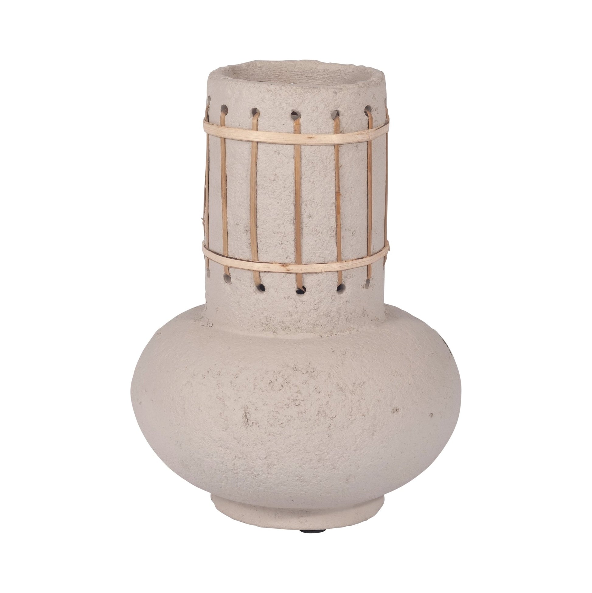 ECOMIX, TOP WEAVE NOMAD VASE, IVORY Vases and Jars| Sagebrook Home