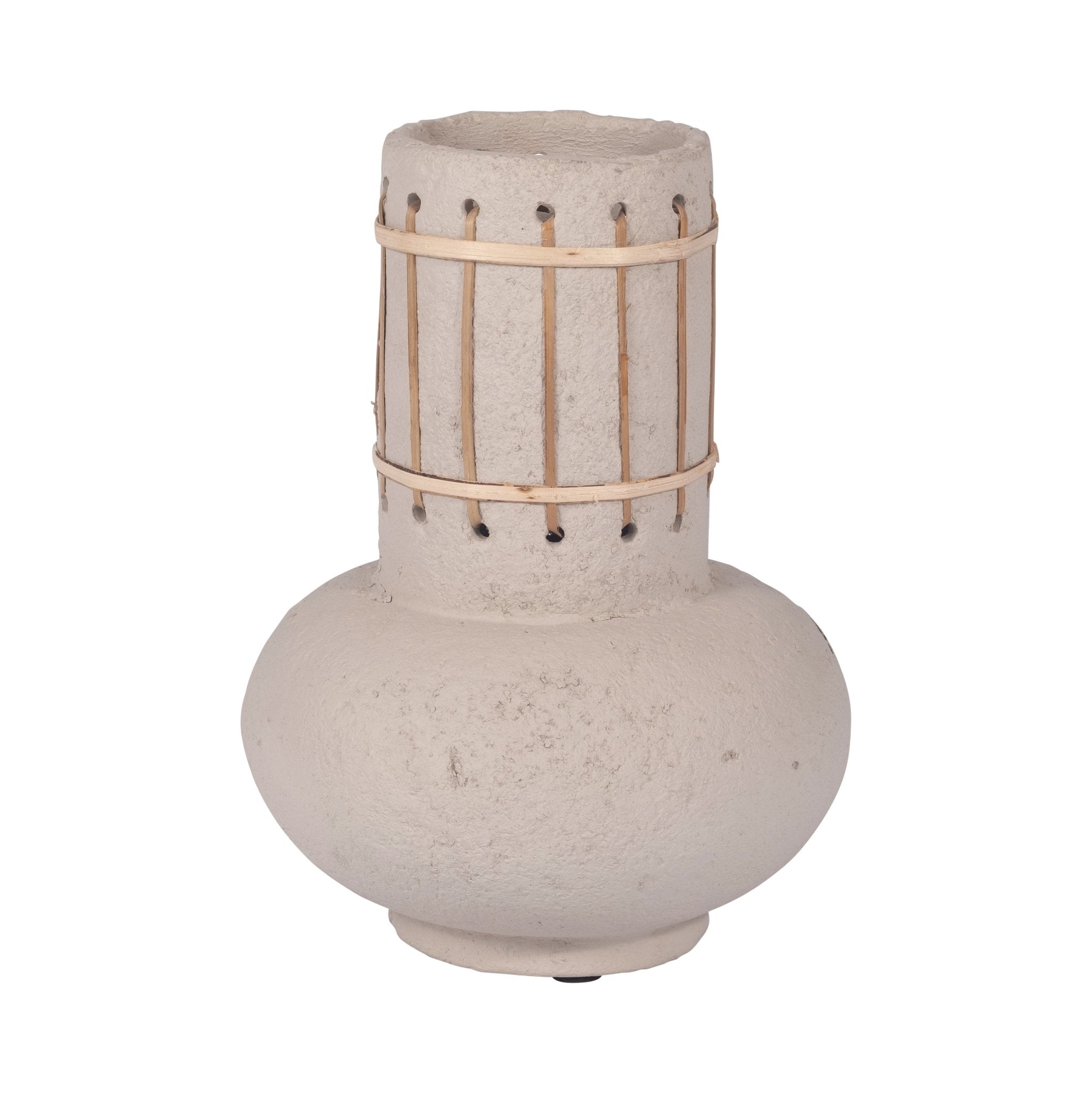 ECOMIX, TOP WEAVE NOMAD VASE, IVORY Vases and Jars| Sagebrook Home