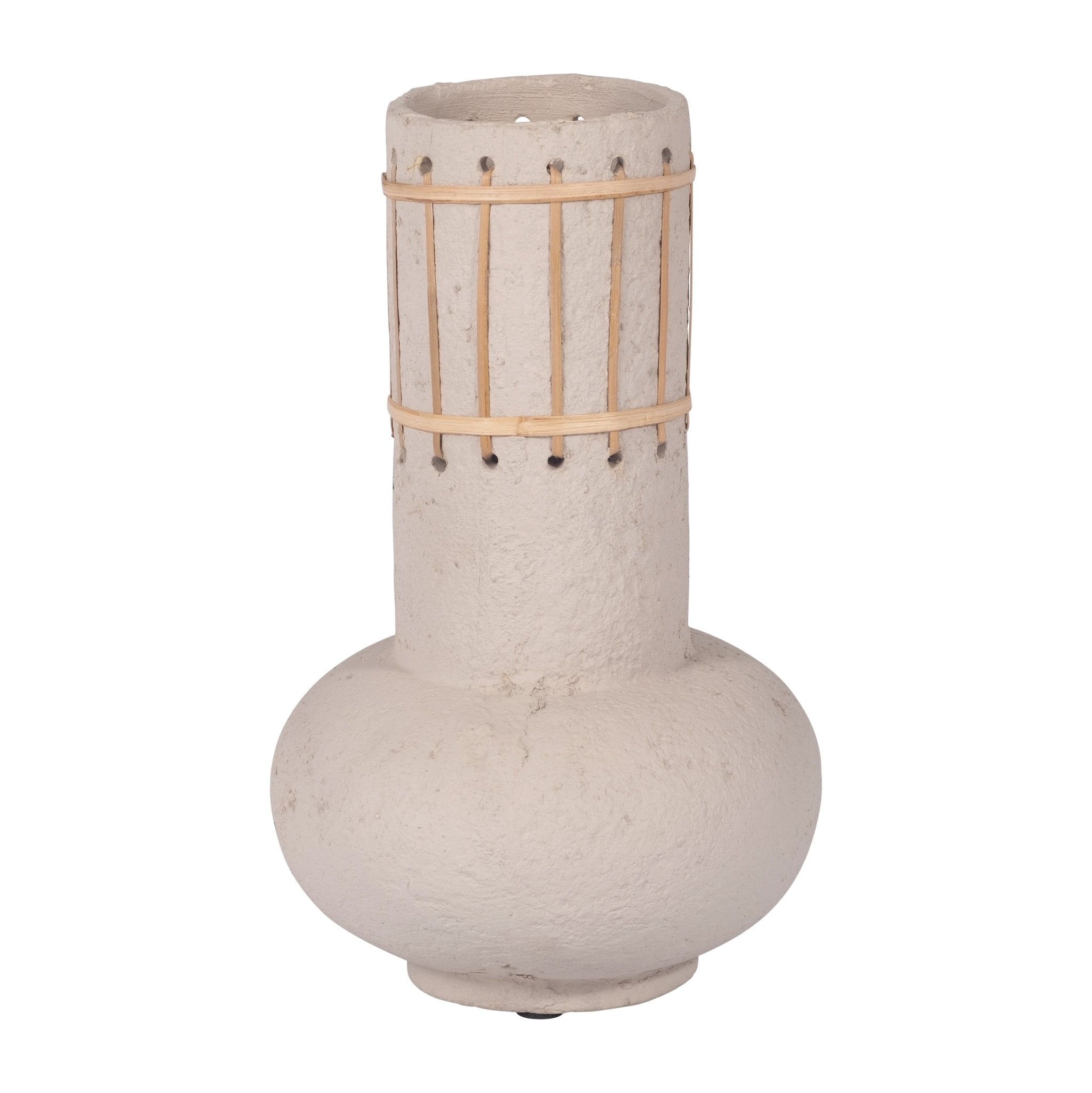 ECOMIX, TOP WEAVE NOMAD VASE, IVORY Vases and Jars| Sagebrook Home