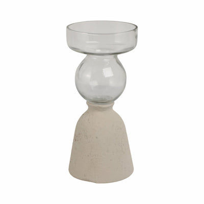 Ecomix/glass, 9" Vase, Ivory - Al Rugaib Furniture