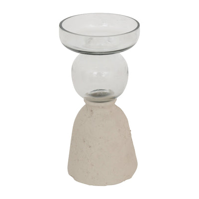 Ecomix/glass, 9" Vase, Ivory - Al Rugaib Furniture