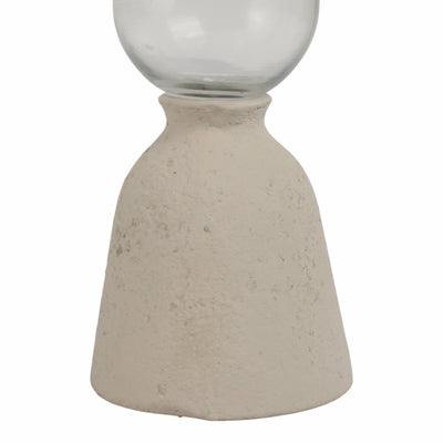 Ecomix/glass, 9" Vase, Ivory - Al Rugaib Furniture
