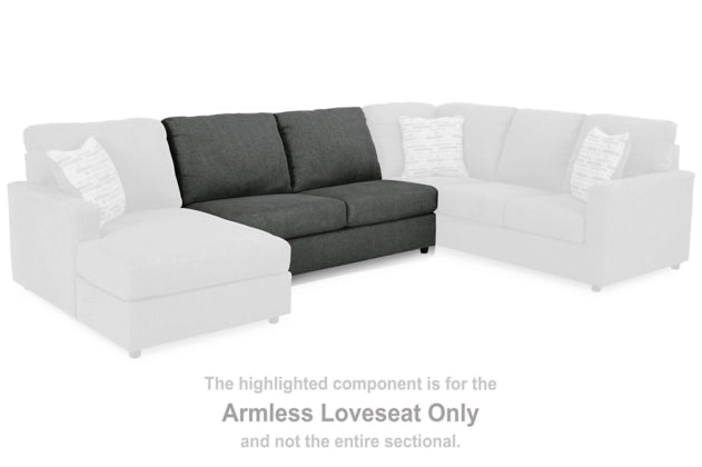 Edenfield Armless Loveseat - Al Rugaib Furniture