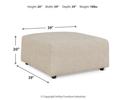 Edenfield Oversized Accent Ottoman - Al Rugaib Furniture
