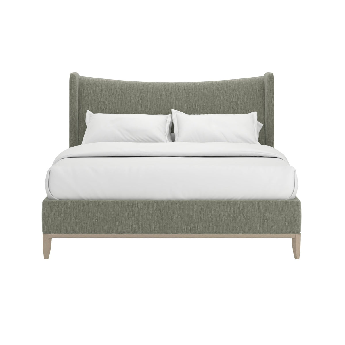 Edwin Wing Shelter King Uph. Bed -Celery Beds| A.R.T. Furniture