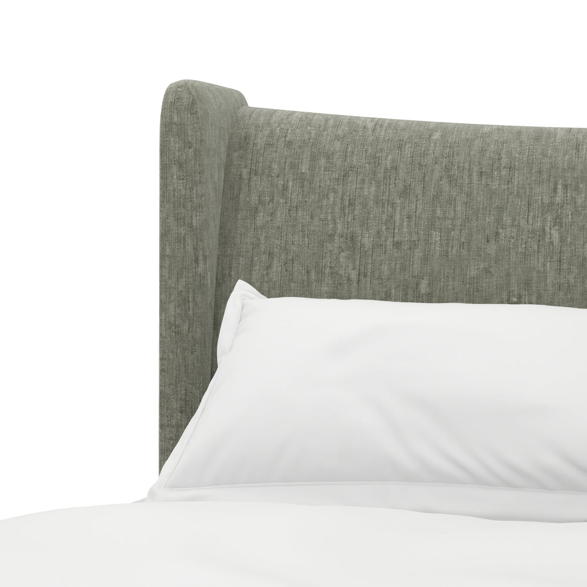 Edwin Wing Shelter King Uph. Bed -Celery Beds| A.R.T. Furniture