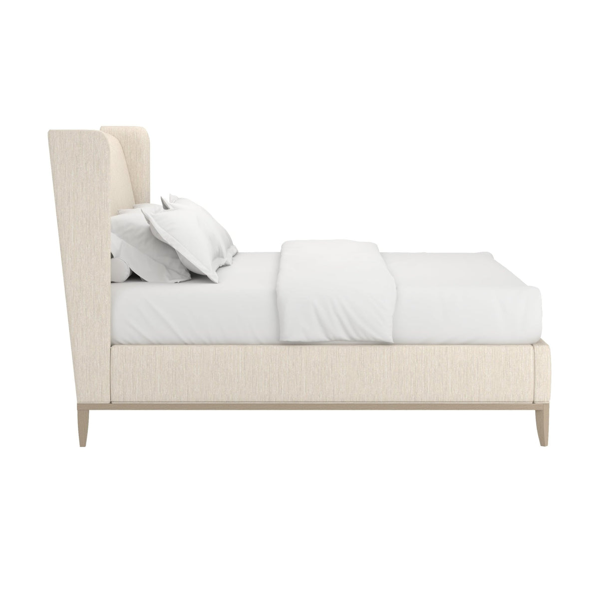 Edwin Wing Shelter King Uph. Bed-Cr+Me Beds| A.R.T. Furniture
