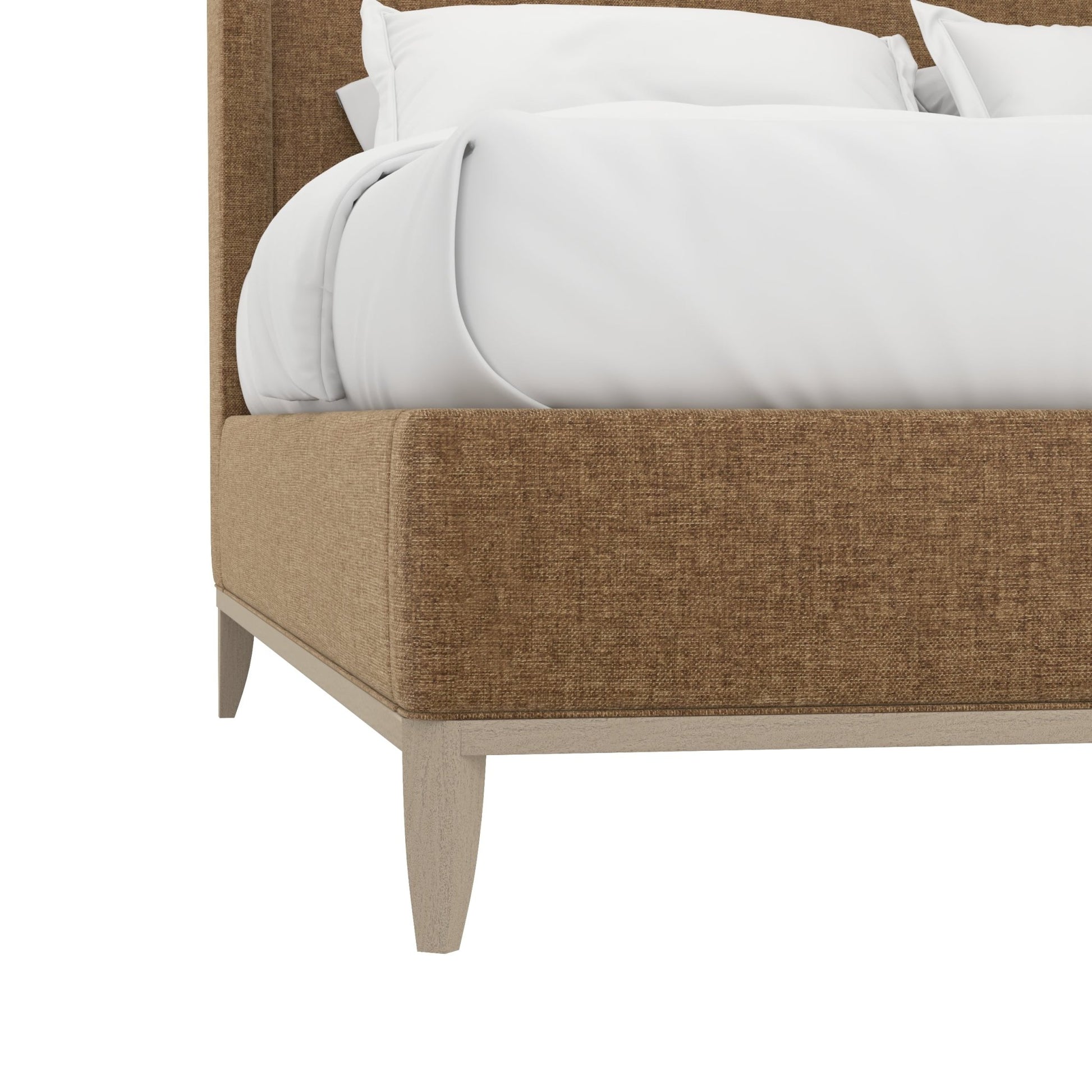 Edwin Wing Shelter King Uph. Bed -Suede Beds| A.R.T. Furniture