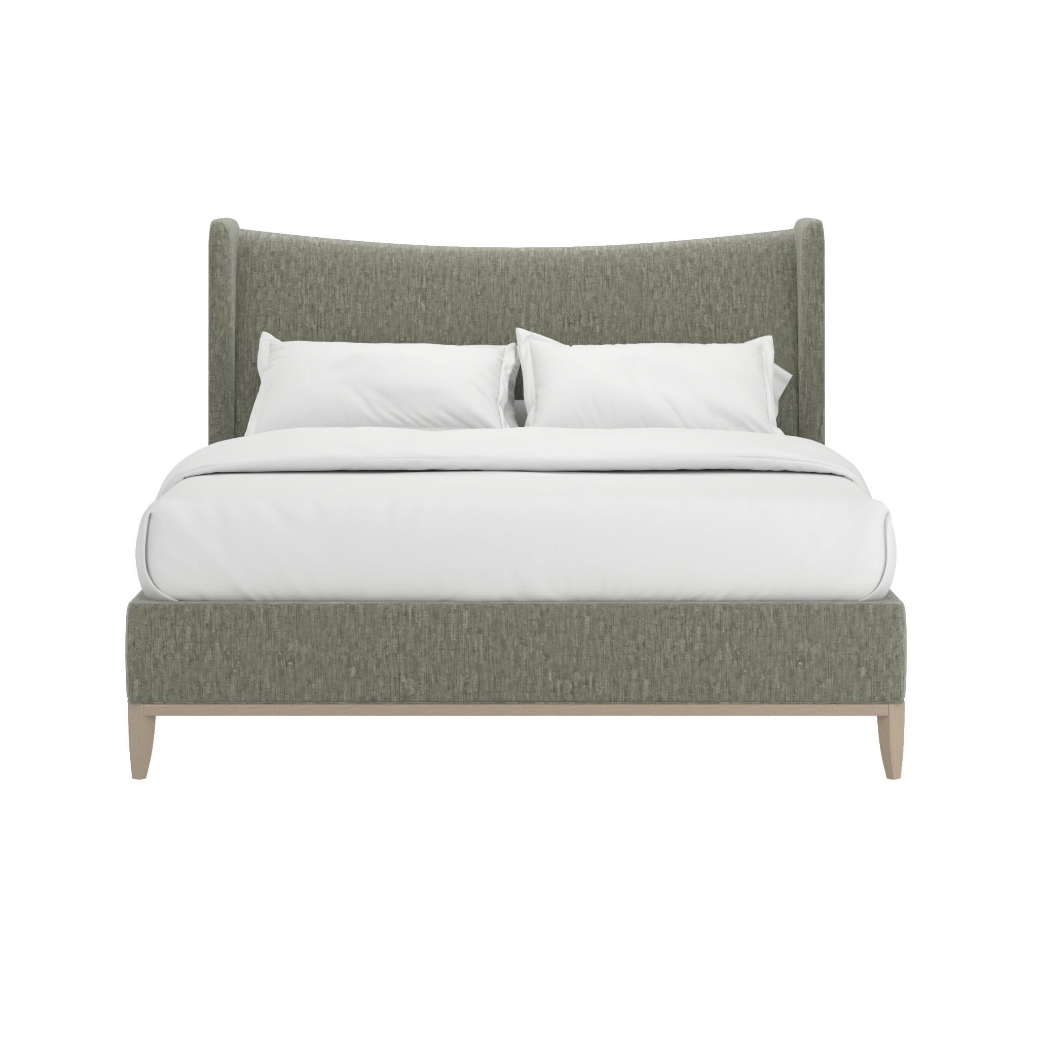 Edwin Wing Shelter Queen Uph. Bed-Celery Beds| A.R.T. Furniture