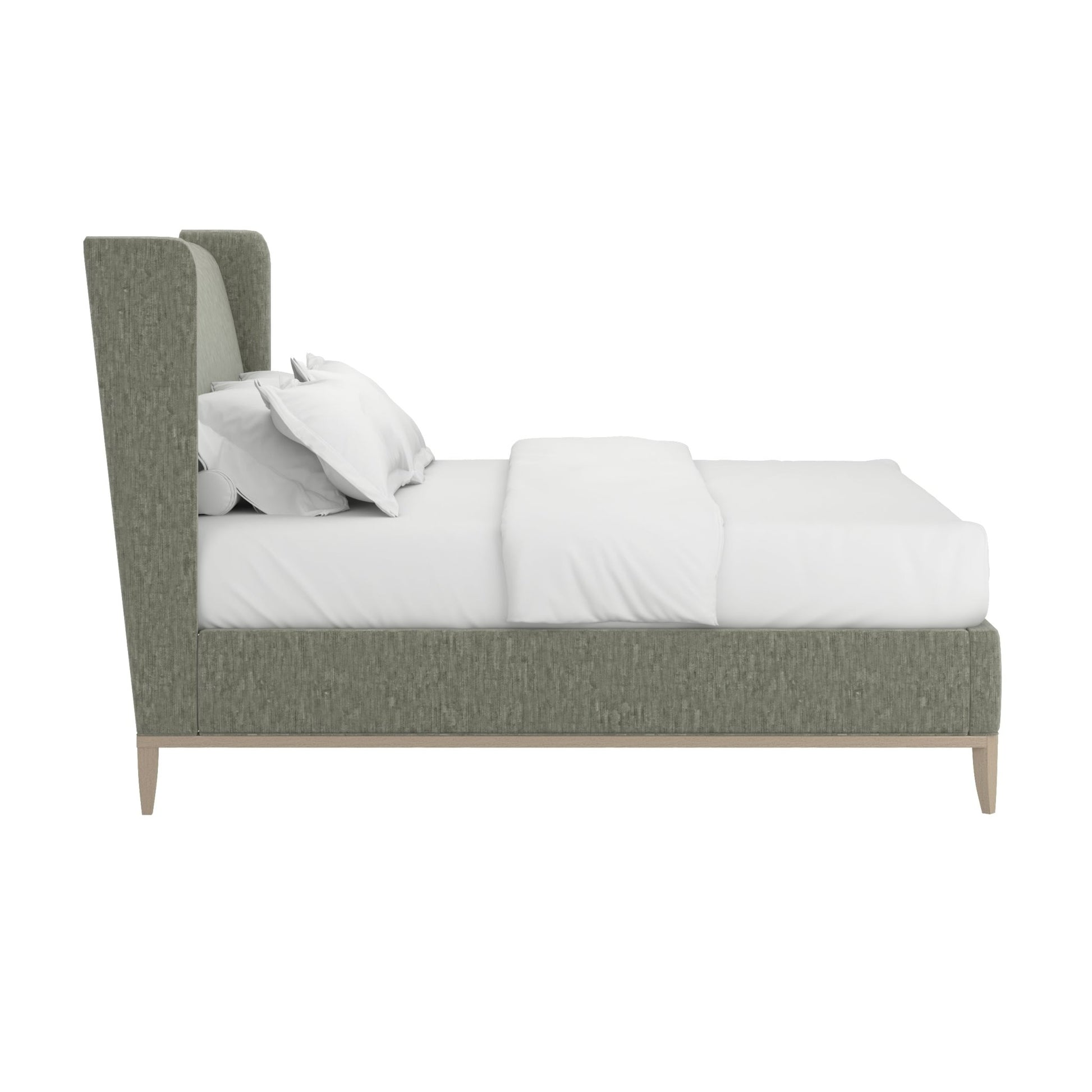 Edwin Wing Shelter Queen Uph. Bed-Celery Beds| A.R.T. Furniture
