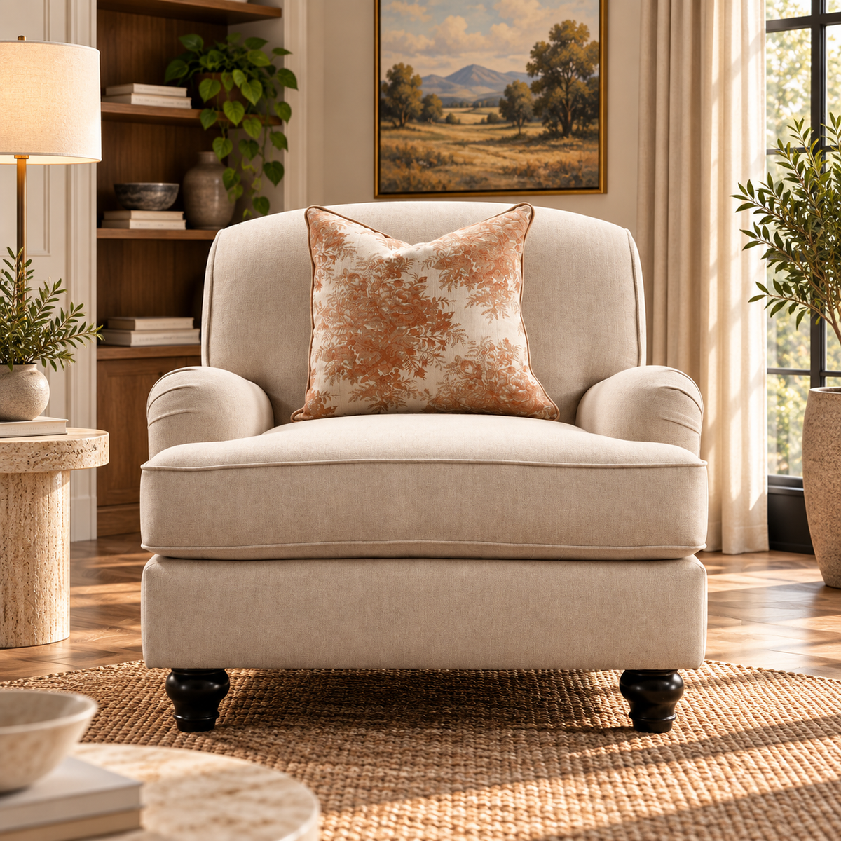 Pastel Pattern Chair - Tan