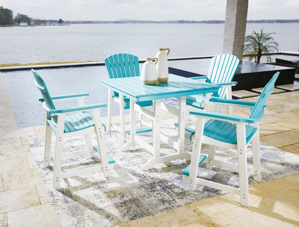 Eisely Outdoor Counter Height Bar Stool (Set of 2) Outdoor Chairs| Ashley Homestore