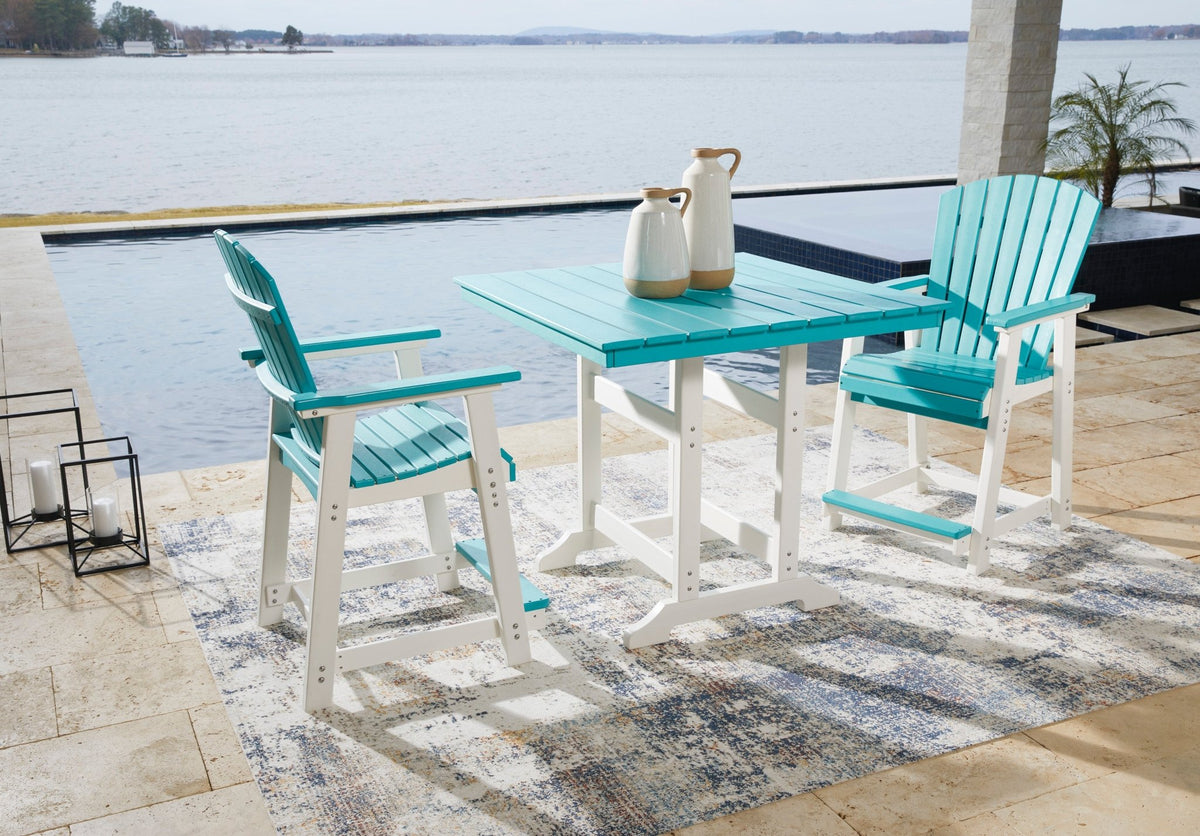 Eisely Outdoor Counter Height Bar Stool (Set of 2) Outdoor Chairs| Ashley Homestore