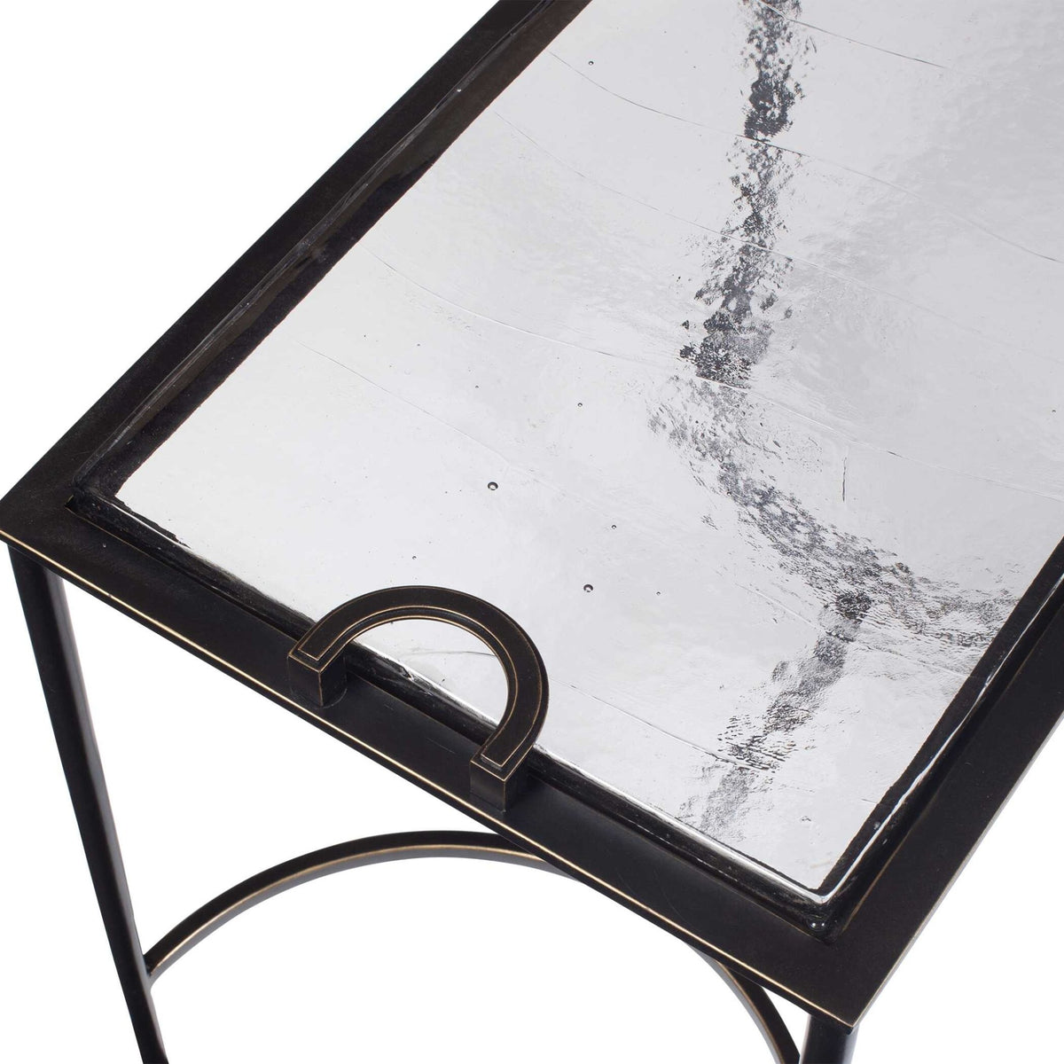 Eisen Textured Glass Accent Table Accent & End Tables| Uttermost