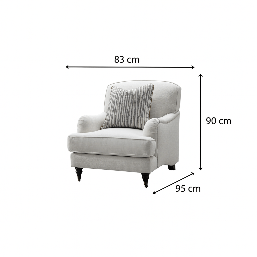 el Amor Cream Accent Chair Chairs| Roots Furniture