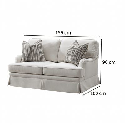 el Amor Cream Loveseat - Al Rugaib Furniture
