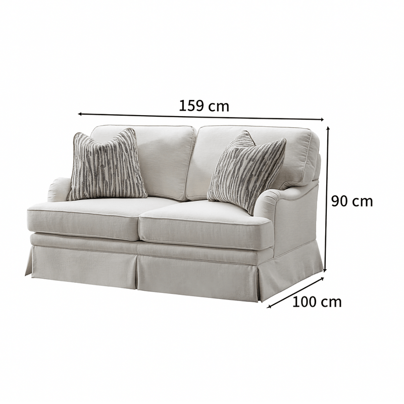 el Amor Cream Loveseat - Al Rugaib Furniture