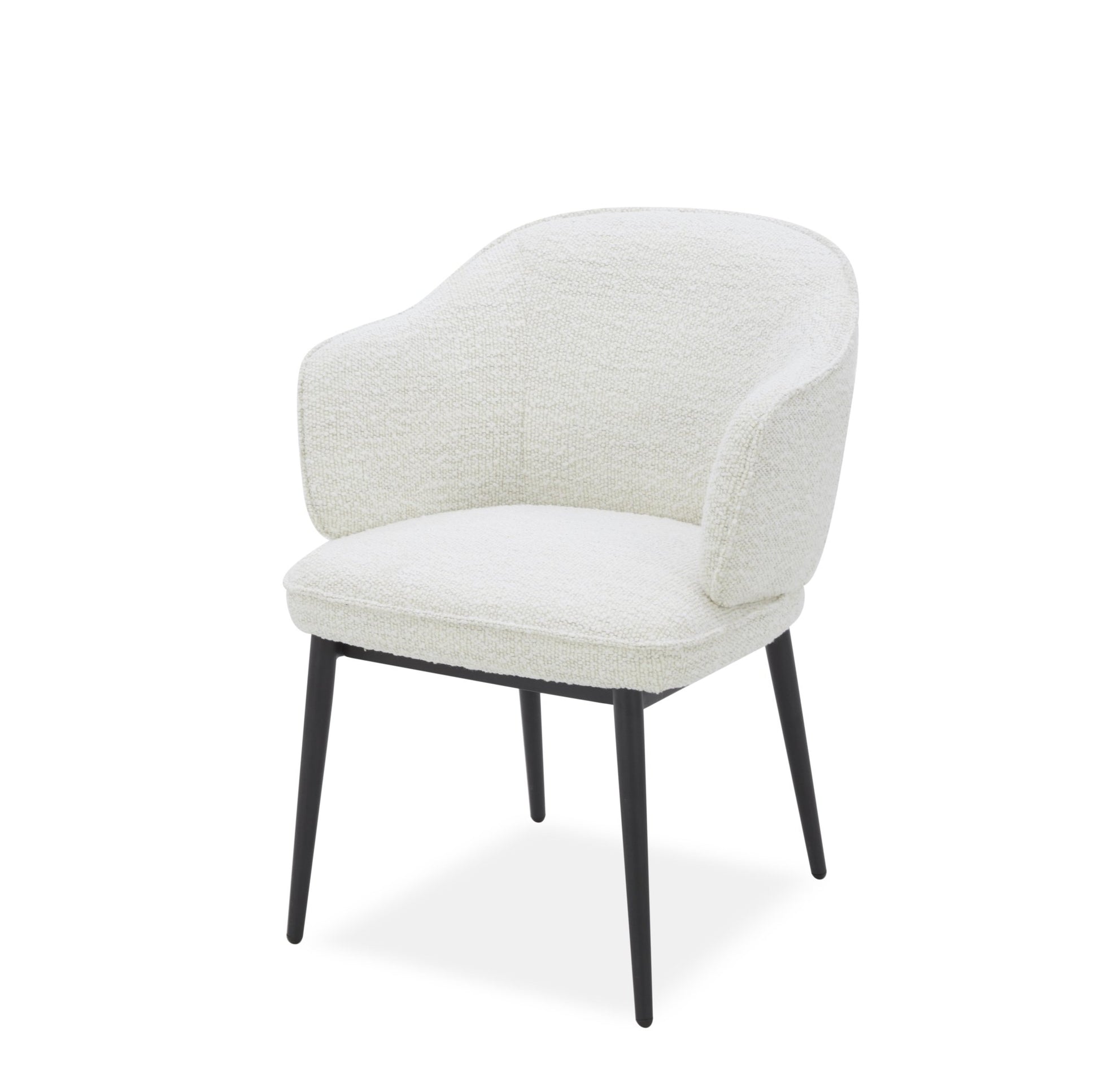 Elara off white Leather Arm chair Dining Chairs| Roots Furniture