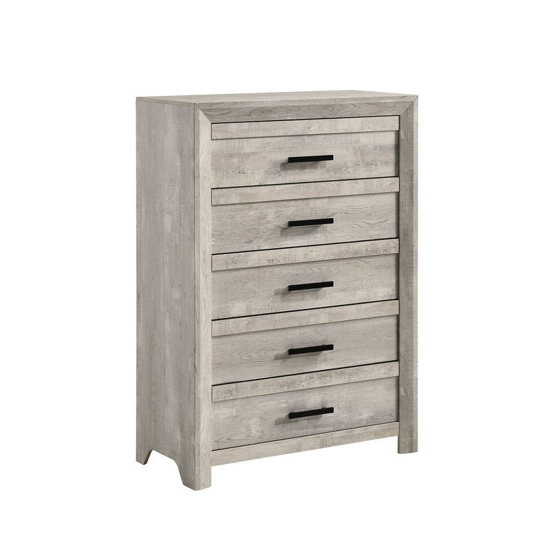 Eleanor 5-Drawer Chest in White Dressers| Roots Furniture
