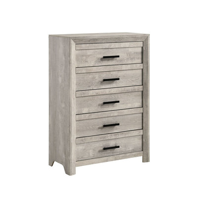 Eleanor 5 - Drawer Chest in White - Al Rugaib Furniture