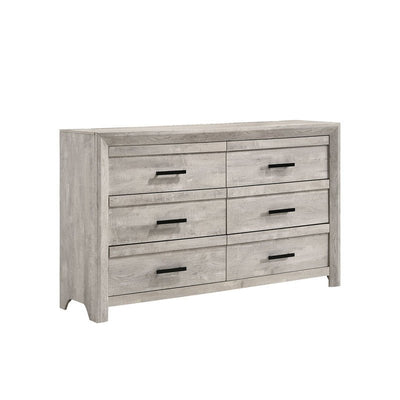 Eleanor 6 - Drawer Dresser in White - Al Rugaib Furniture