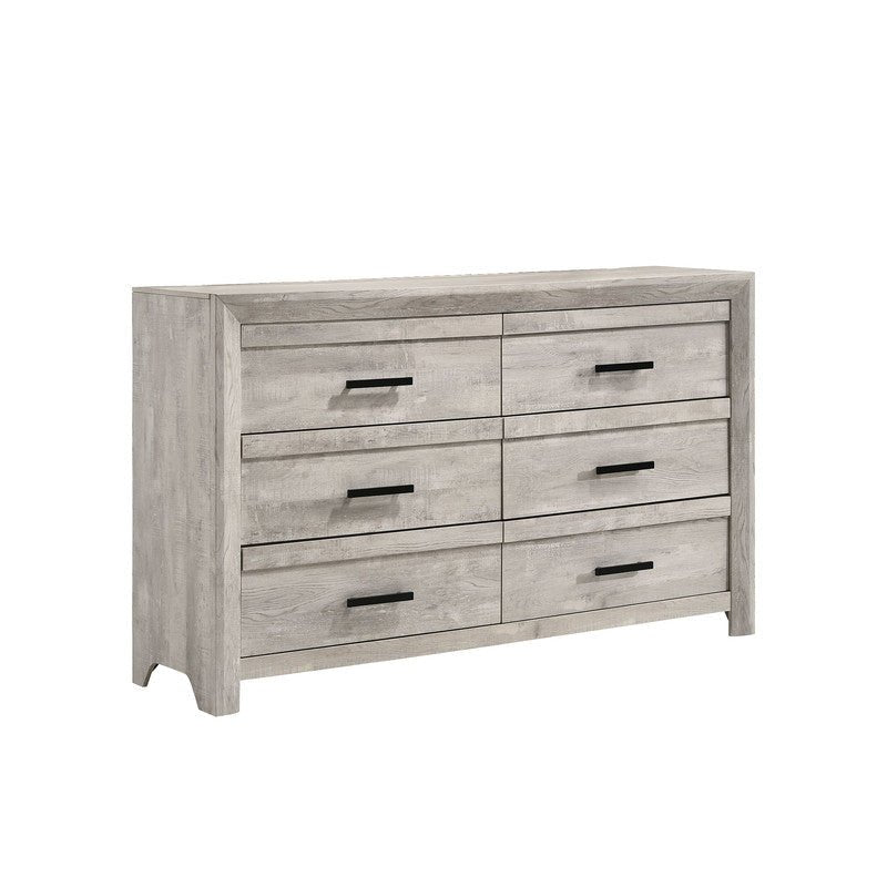 Eleanor 6 - Drawer Dresser in White - Al Rugaib Furniture