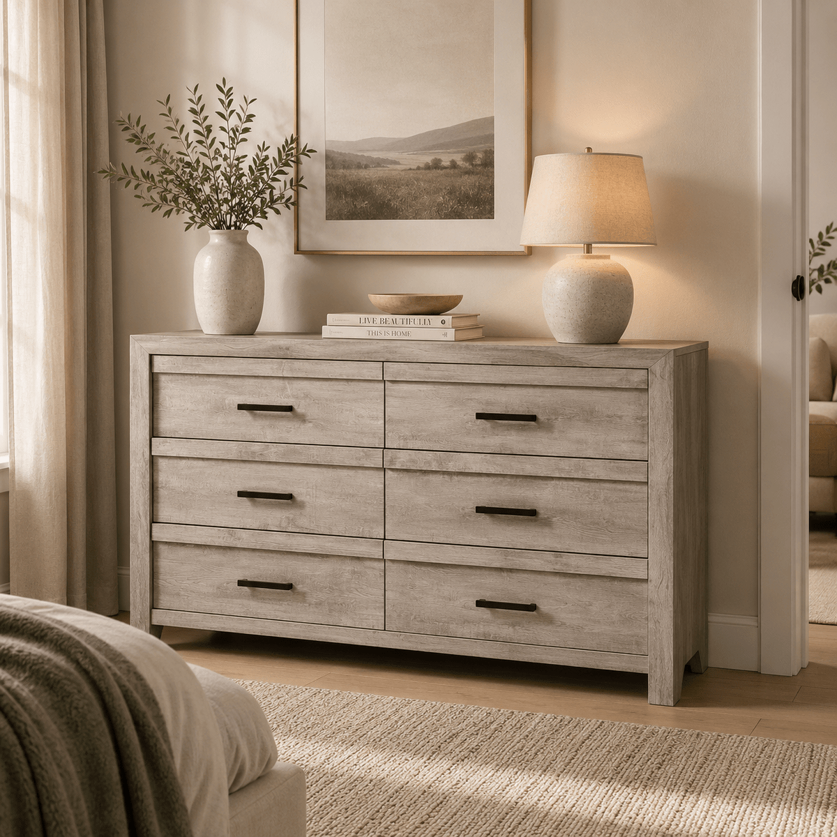 Eleanor 6-Drawer Dresser in White Dressers| Roots Furniture