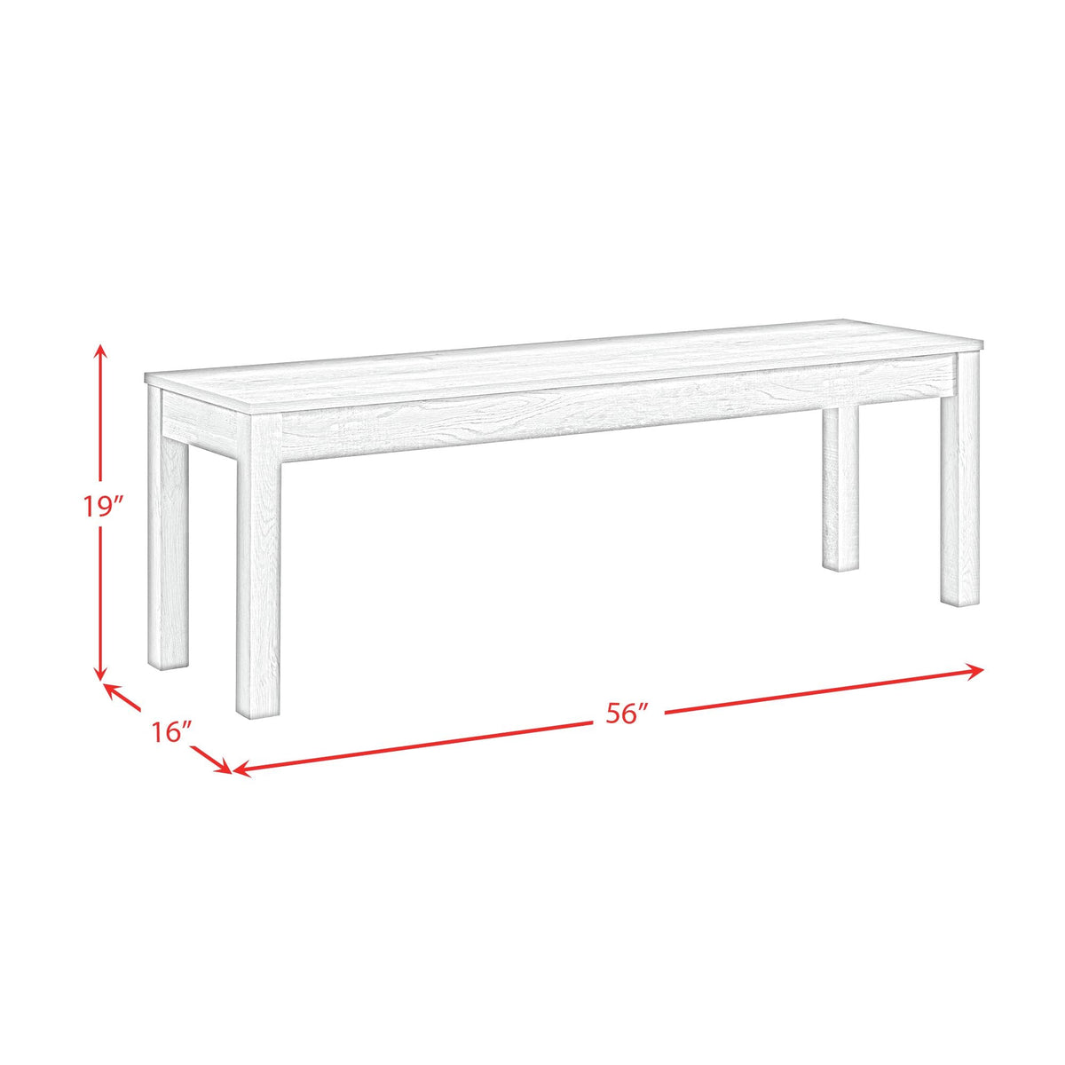 Eleanor Dining Bench in White Dining Chairs| Roots Furniture