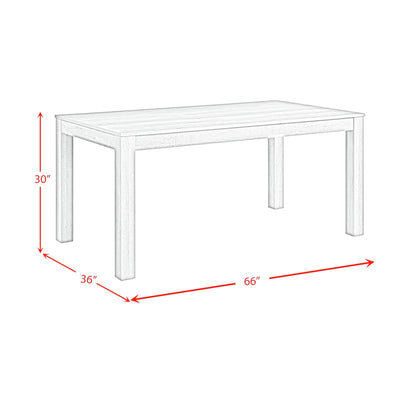 Eleanor Rectangular Dining Table in White - Al Rugaib Furniture