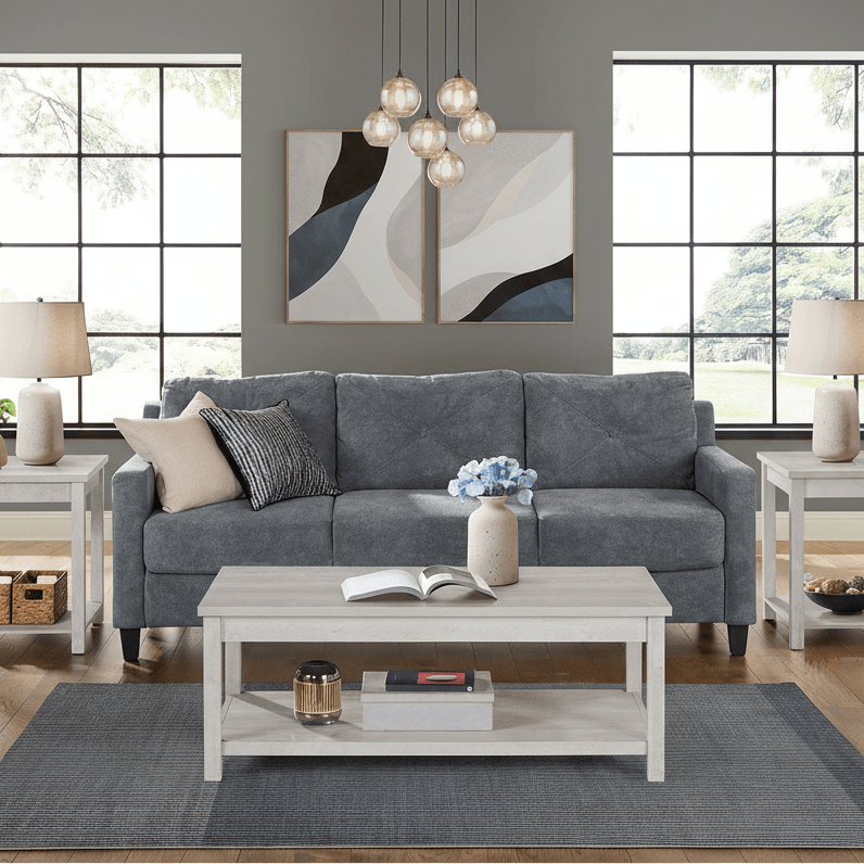 Eleanor Three Pack Occasional Set in White Coffee Tables| Roots Furniture