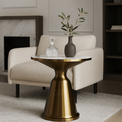 Elegant Ceramic Tables with Modern Golden Finish - Al Rugaib Furniture