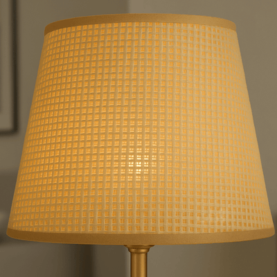 Elegant Crystal Cylinder Table Lamp with Golden Base - Al Rugaib Furniture