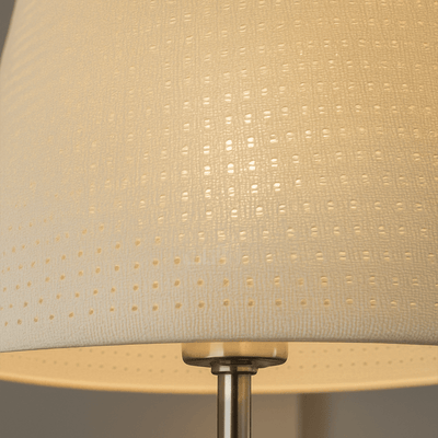 Elegant Crystal Cylinder Table Lamp with Silver Base - Al Rugaib Furniture