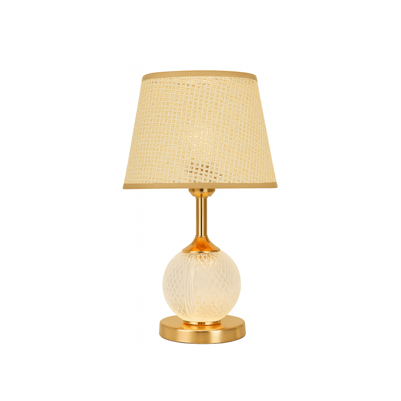 Elegant Crystal Globe Table Lamp with Golden Base - Al Rugaib Furniture