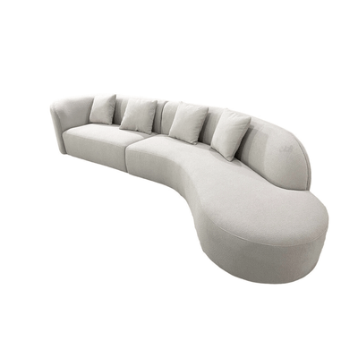Elegant Curved Sofa - off - white - Al Rugaib Furniture