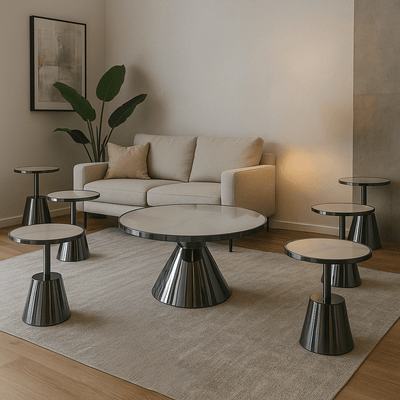 Elegant Glass Coffee & End Tables – Contemporary Design - Al Rugaib Furniture