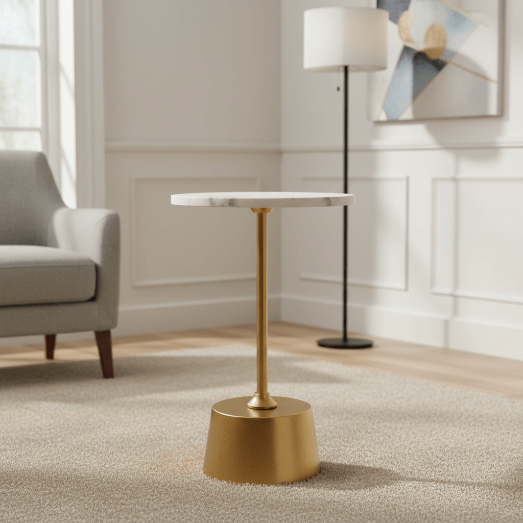 Gold & Marble Side Table Accent & End Tables| Uttermost