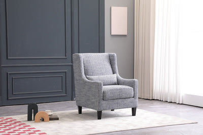 Elegant Grey Accent Chair - Al Rugaib Furniture